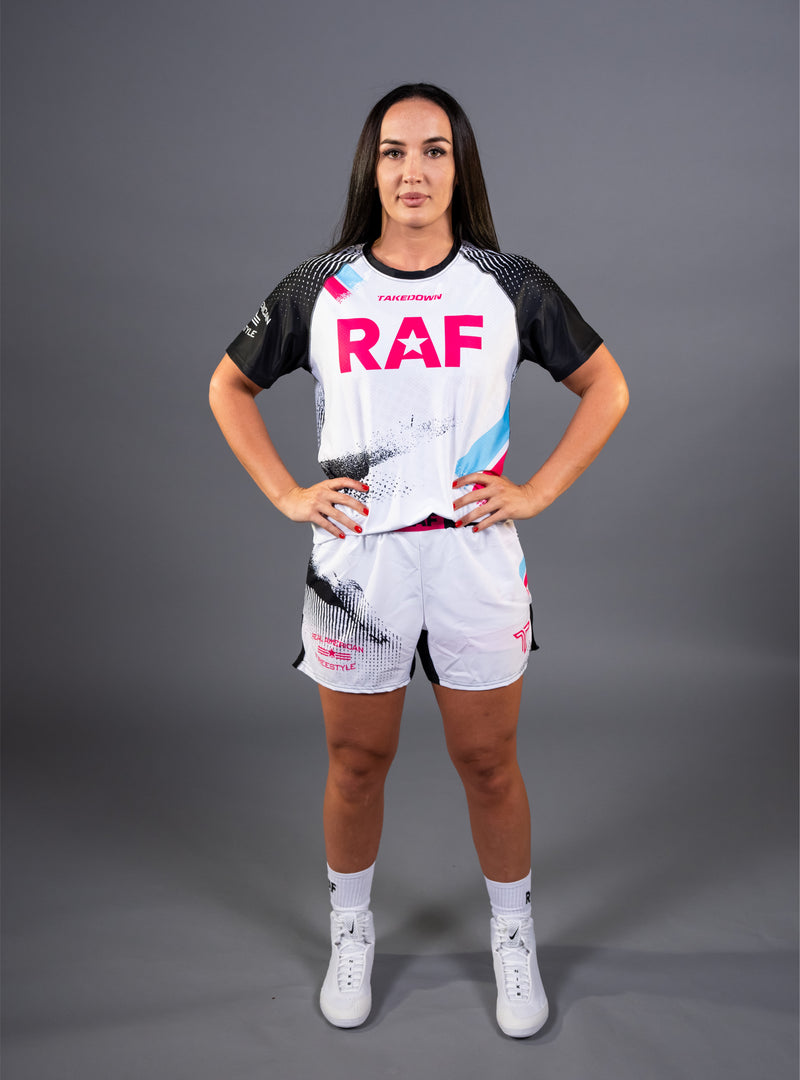 RAF13 Fight Shorts (5” Inseam) - White