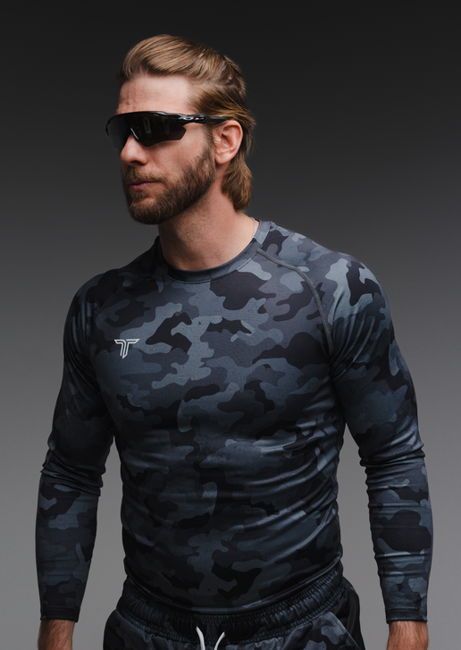 Urban Camo Long-Sleeve Rashguard - Navy