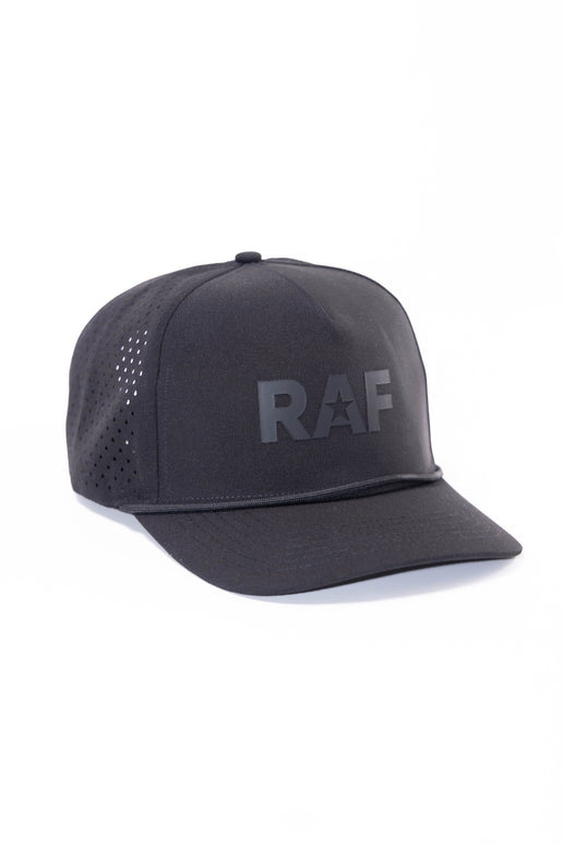 RAF Laser Cut Mesh Rope Hat – Black