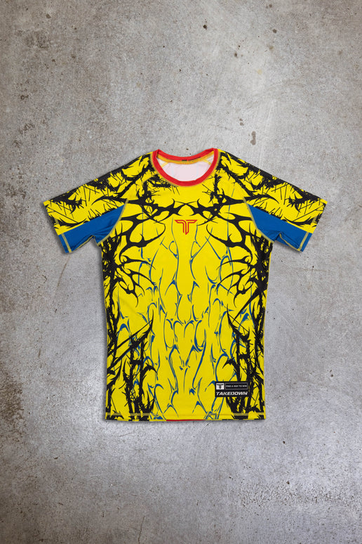 Youth Symbiotek Short-Sleeve Rashguard - Yellow