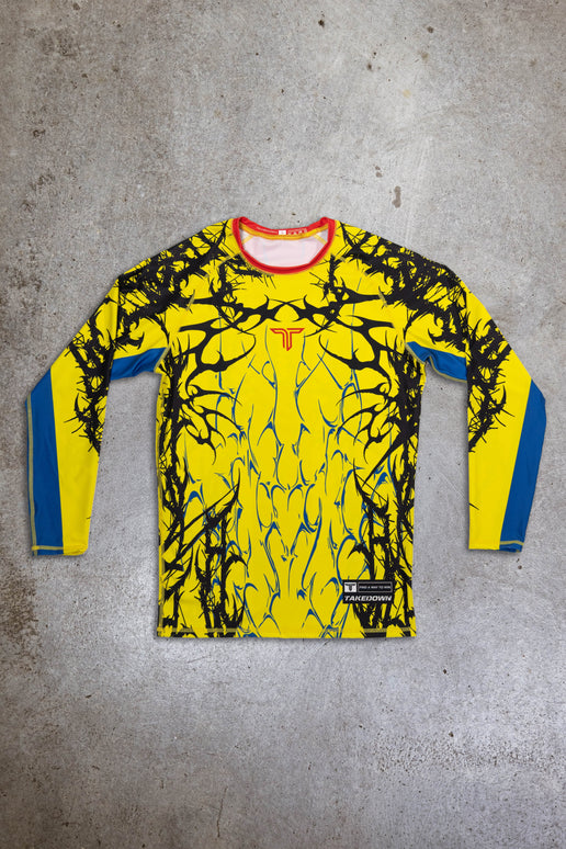 Youth Symbiotek Long-Sleeve Rashguard - Yellow