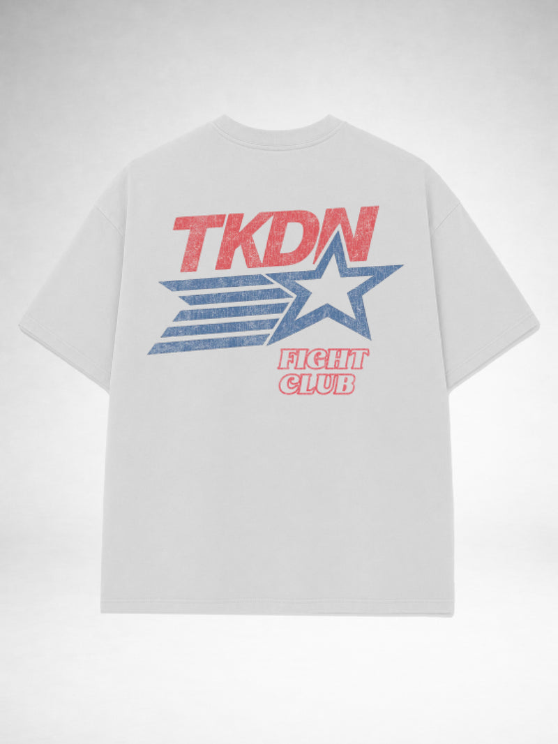 Takedown Oversized Tee - Fight Club Star - White
