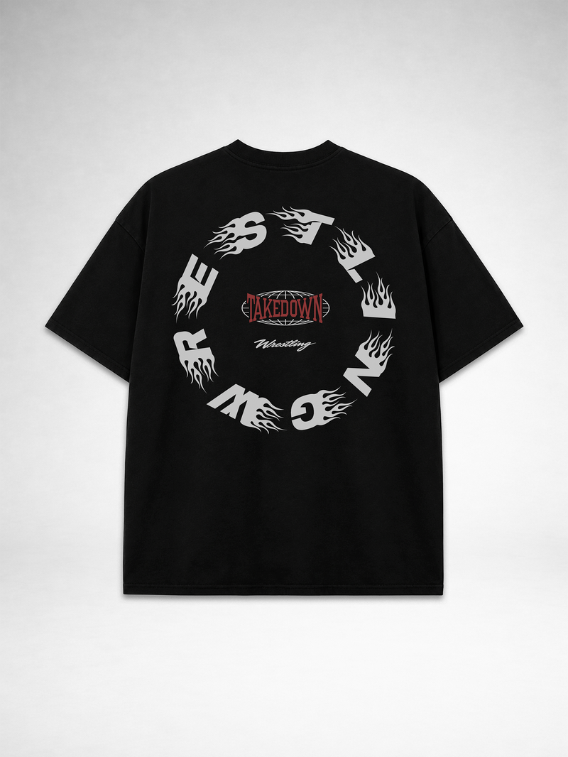 Takedown Wrestling Oversized Tee - Black