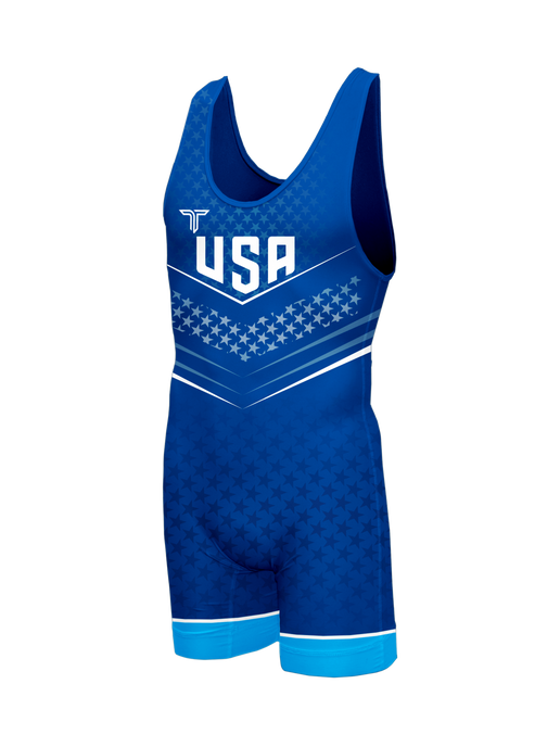 Starfall Wrestling Singlet - Blue