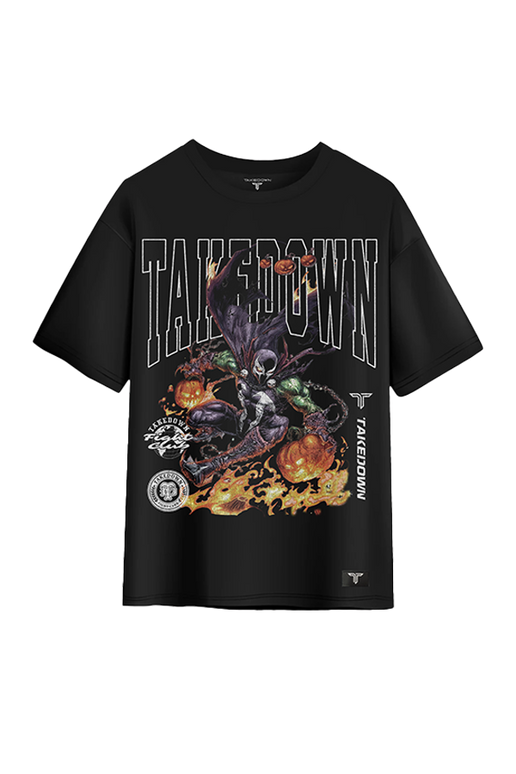 Halloween Knight Oversized T-Shirt - Black