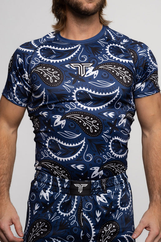 Bandana Short-Sleeve Rashguard - Blue