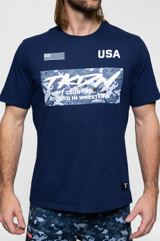 Sea Camo T-Shirt - Navy