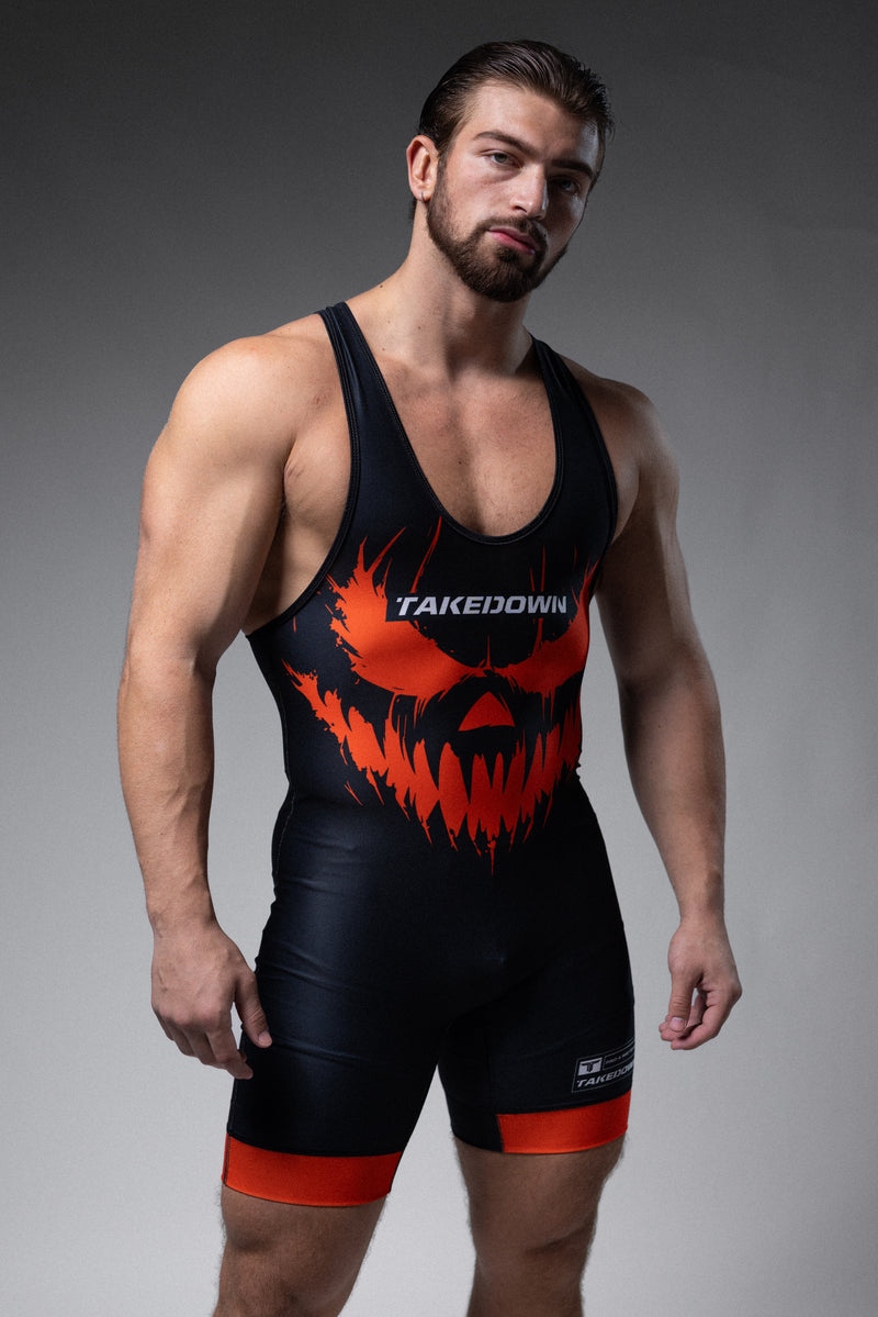 Jack O' Lantern Wrestling Singlet