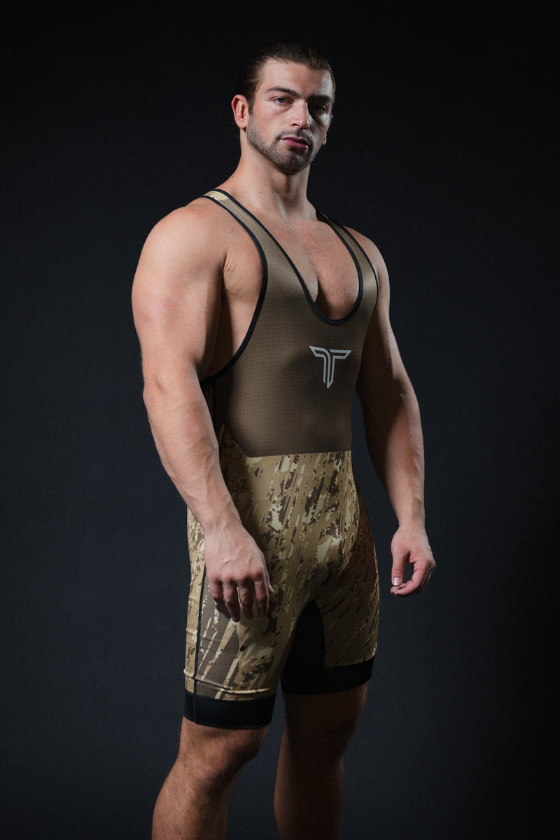 The Patriot Series Wrestling Singlet - Desert Tan