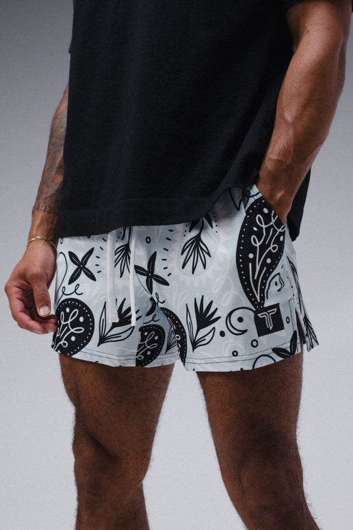 Bandana Gym Shorts (5” & 7” Inseam) - Ice