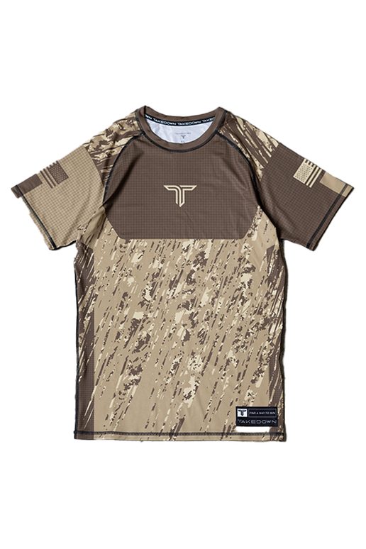 Youth The Patriot Series Short-Sleeve Rashguard - Desert Tan
