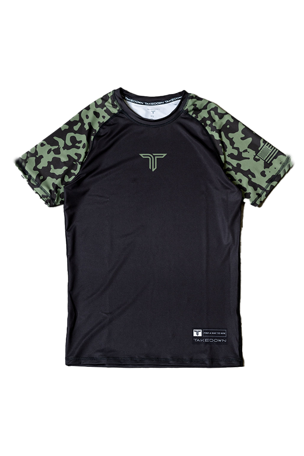 Youth The Patriot Series V2 Short-Sleeve Rashguard - Marsh Green