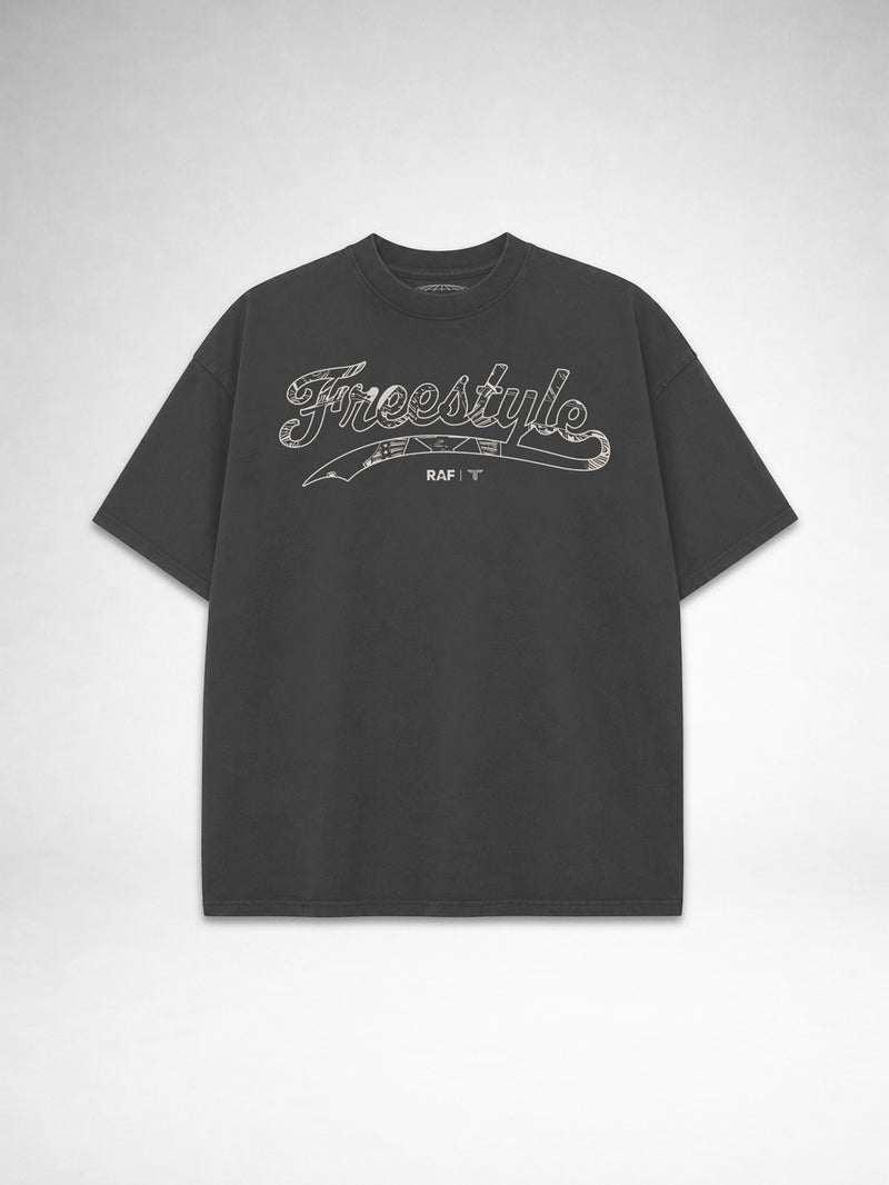 RAF13 Oversized Tee - RAF Script Essential Tee - Smoke Grey