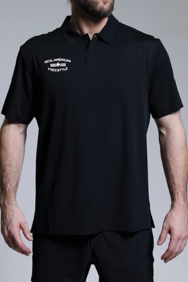 Real American Freestyle Tech Polo - Black