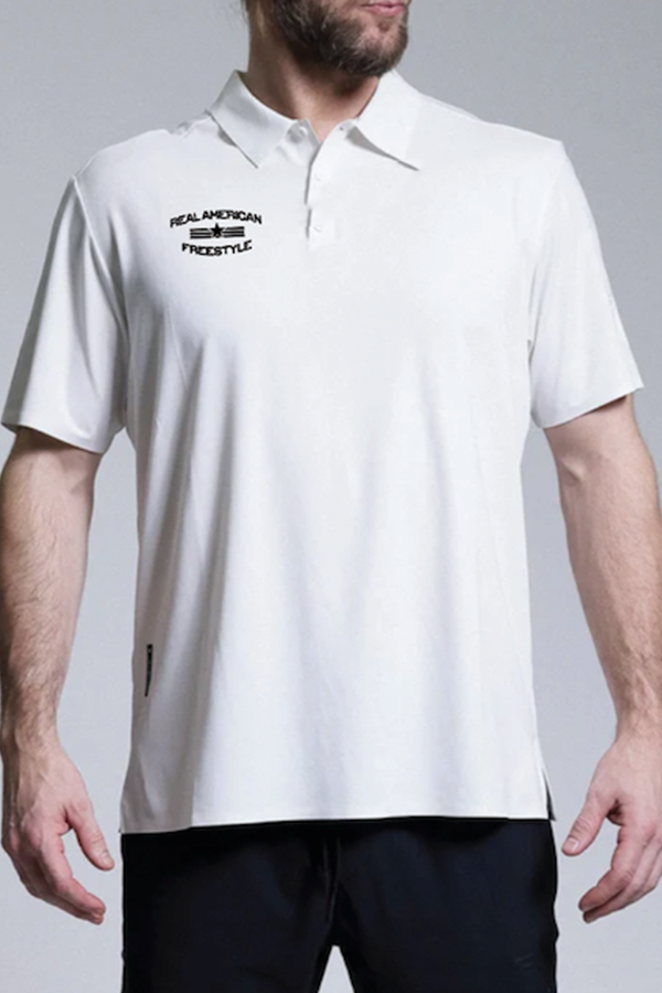Real American Freestyle Tech Polo - White