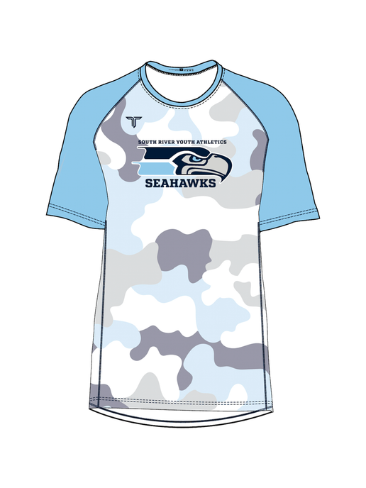 South River Youth Athletics Short Sleeve Raglan - White Camo