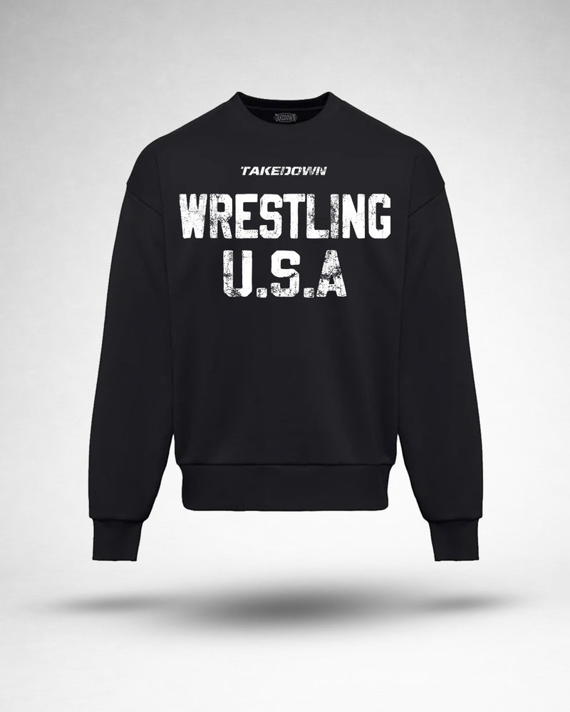 Wrestling USA Classic Crew - Black