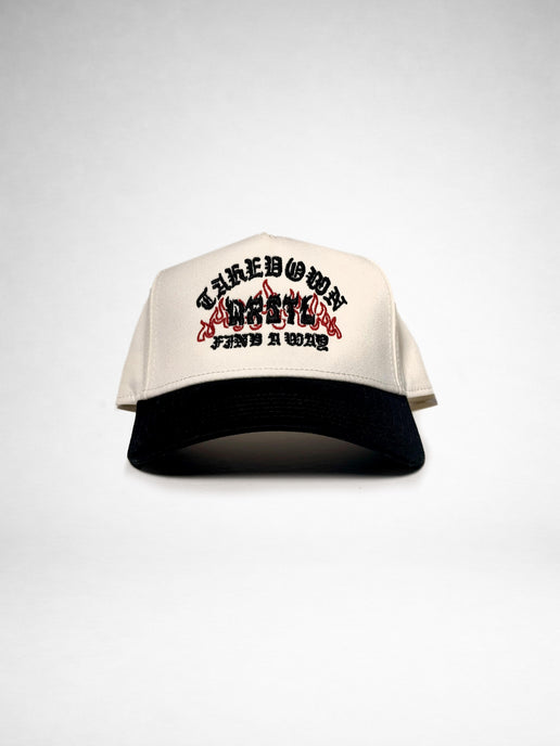 Takedown Wrestle Flames A-Frame Snapback Hat - 2 Tone