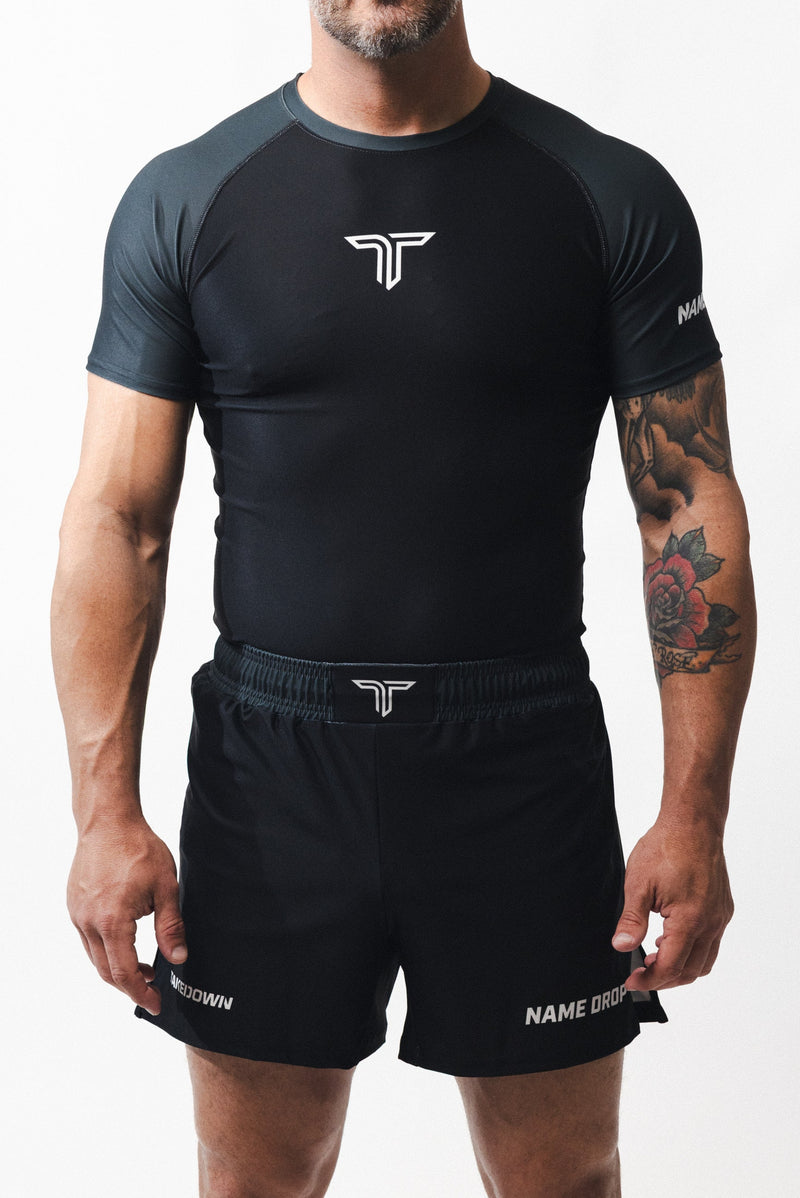 Ranked Jiu Jitsu Fight Kit (Fight Short & Rashguard Bundle) - Black