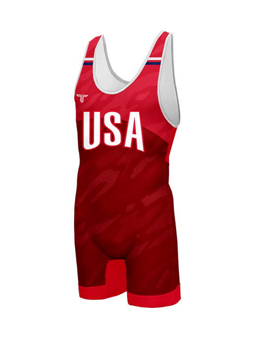 USA Ghost Camo Wrestling Singlet