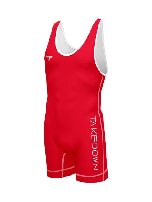 Red Essential Wrestling Singlet