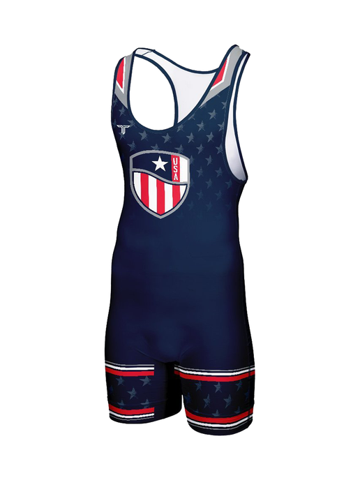 Stars And Bars Wrestling Singlet